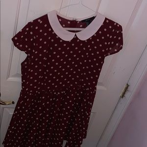 A 50s inspired red and white skater dress